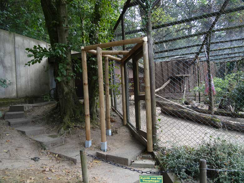 Noch unfertiges Schleusensystem an der Schneeleoparden-Anlage am 16. September 2016 im Zoologischen Garten der Stadt Wuppertal