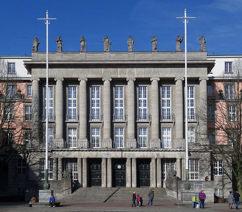 Rathaus der Stadt Wuppertal am 14. Februar 2015 in Wuppertal-Barmen