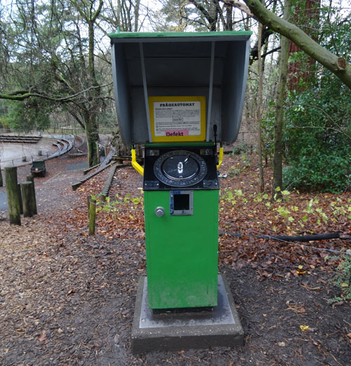 Prägeautomat am 28. November 2015 im Zoologischen Garten Wuppertal