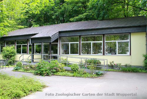 Gebäude der Zooschule im Zoologischen Garten der Stadt Wuppertal