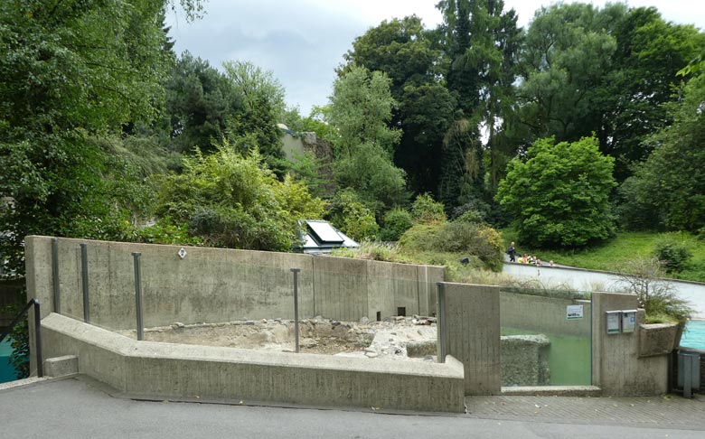 Ehemalige Anlage für Zwergotter  am 30. Juni 2017 im Grünen Zoo Wuppertal
