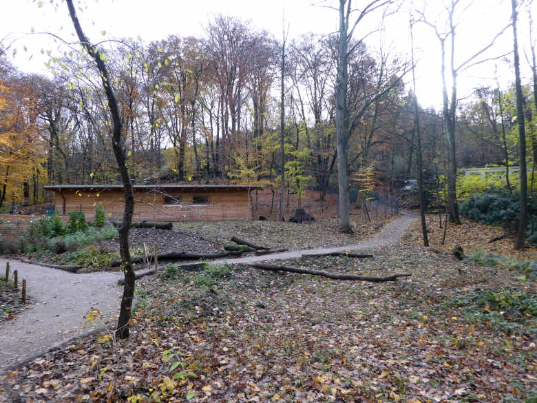 Stallgebäude der neuen Milu-Anlage am 19. November 2017 im Zoologischen Garten der Stadt Wuppertal