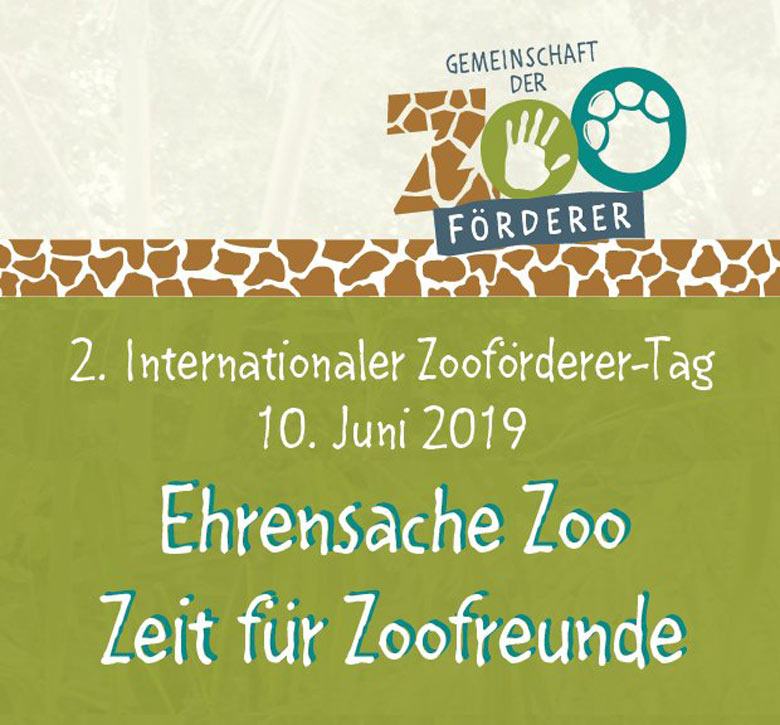 Ankündigung 2. Internationaler Zooförderer-Tag am 10. Juni 2019 (Presse-Information Zoo-Verein Wuppertal e.V.)