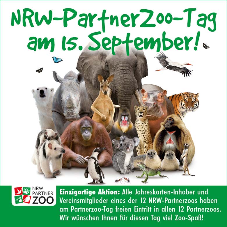 Plakat zum NRW Partnerzoo-Tag am 15. September 2019 (Copyright Initiative der NRW-Partnerzoos)