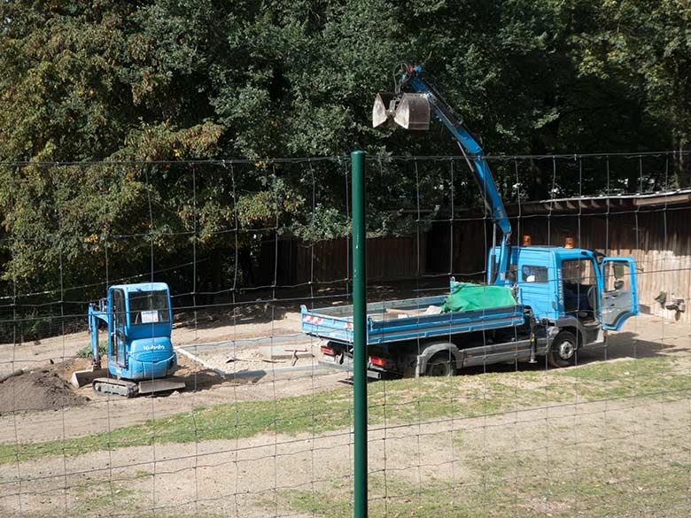 Bauarbeiten am 19. September 2019 auf der Afrika-Anlage im Zoologischen Garten der Stadt Wuppertal