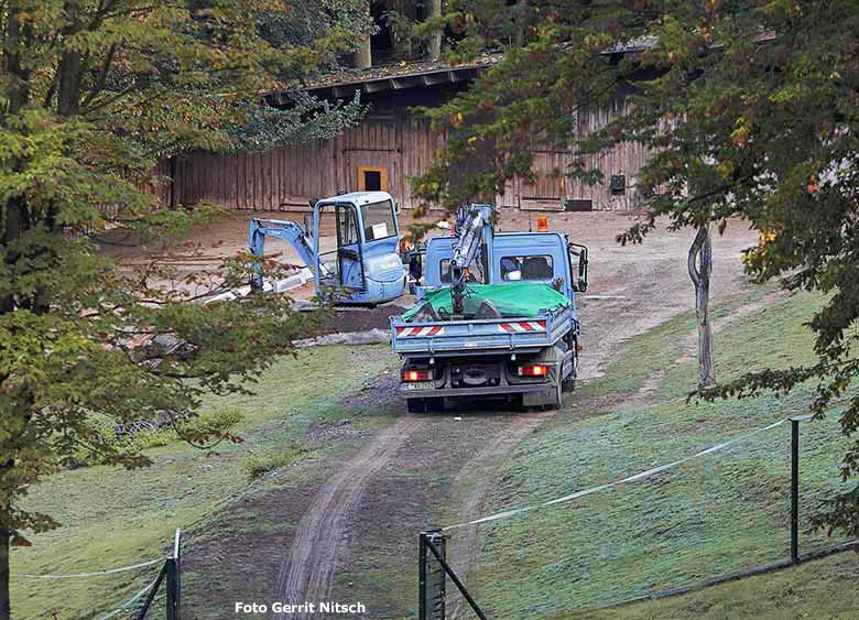 Bauarbeiten am 19. September 2019 auf der Afrika-Anlage im Zoologischen Garten Wuppertal (Foto Gerrit Nitsch)