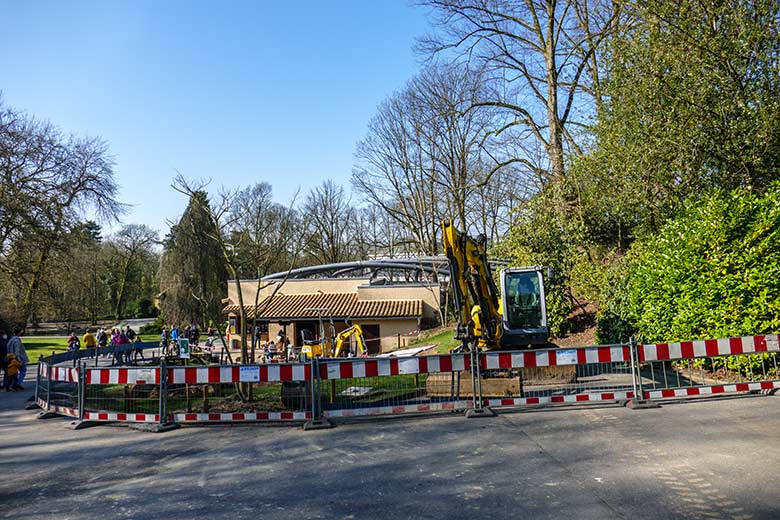 Baustelle für den Aralandia-Kinderspielplatz am 5. März 2022 im Wuppertaler Zoo