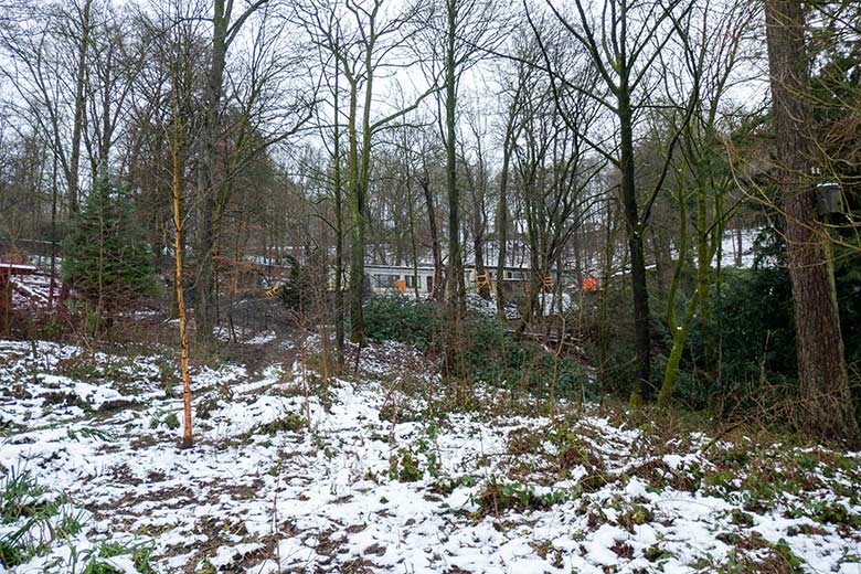 Blick auf die Gebäude des ehemaligen Max-Planck-Institut am 16. Januar 2025 im Zoologischen Garten Wuppertal