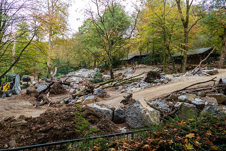 Baustelle zur Erweiterung der Takin-Anlage am 31. Oktober 2022 im Grünen Zoo Wuppertal