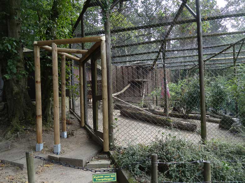 Noch unfertiges Schleusensystem an der Schneeleoparden-Anlage am 16. September 2016 im Zoologischen Garten der Stadt Wuppertal