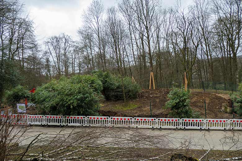 Baustelle der neuen Anlage für Rote Pandas am 12. März 2021 im Grünen Zoo Wuppertal