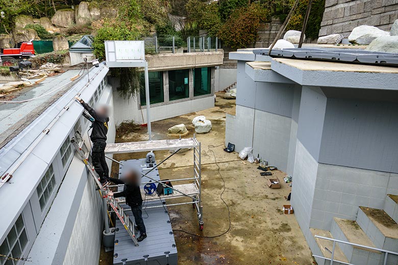 Bauarbeiten für den Umbau der Seelöwen-Anlage am 8. November 2022 im Zoologischen Garten Wuppertal