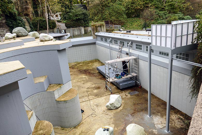 Bauarbeiten für den Umbau der Seelöwen-Anlage am 8. November 2022 im Grünen Zoo Wuppertal