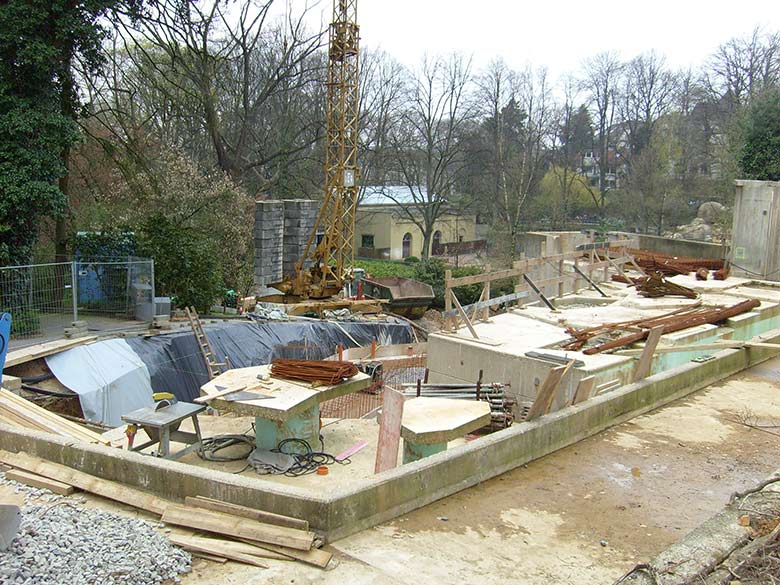 Baustelle des Neubaus des Pinguin-Hauses am 11 April 2008 im Wuppertaler Zoo