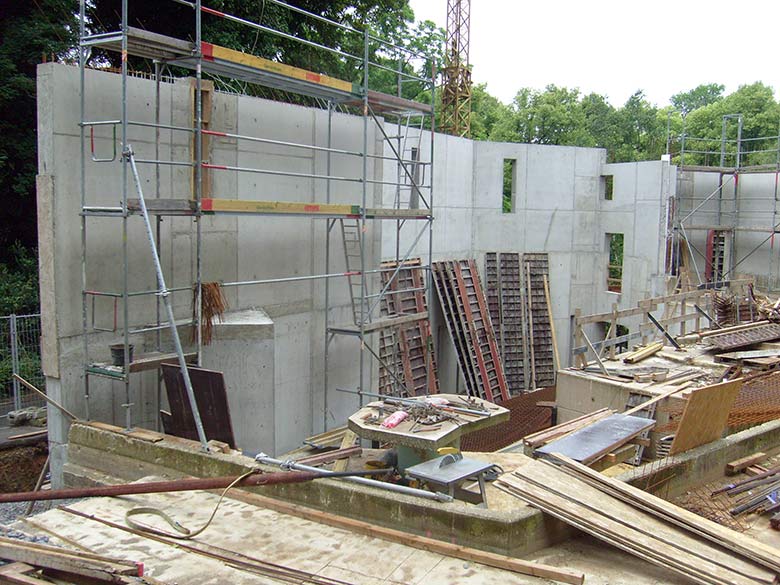 Baustelle des Neubaus des Pinguin-Hauses am 28 Juni 2008 im Wuppertaler Zoo