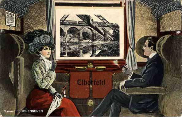 Die Sonnborner Brücke auf einer Postkarte von 1912 (Sammlung Udo Johenneken)