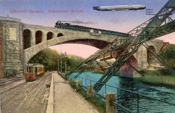 Die Sonnborner Brücke mit Zeppelin