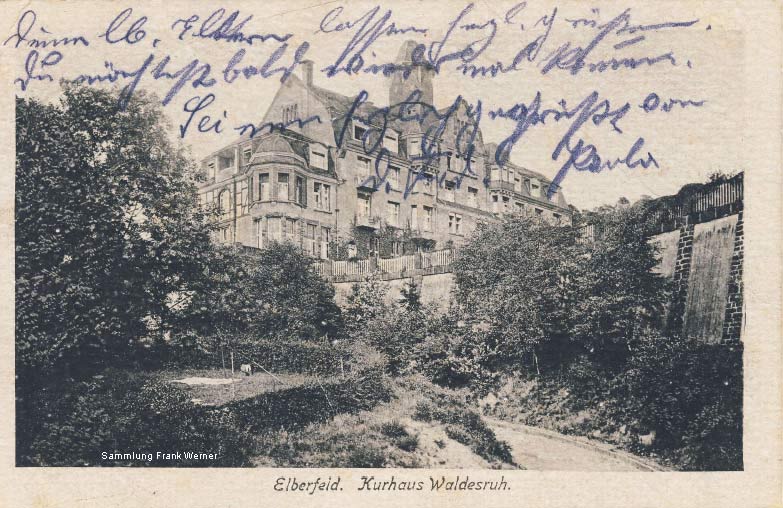 Kurhaus Waldesruh auf einer Postkarte von 1918 (Sammlung Frank Werner)
